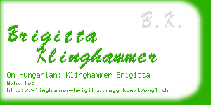 brigitta klinghammer business card